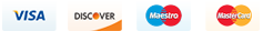 Carte accettate: Visa, Discover, Maestro, Mastercard